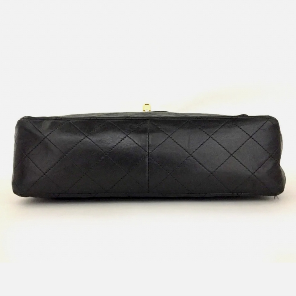 CHANEL Black Lambskin Double Flap - Picture 5 of 11